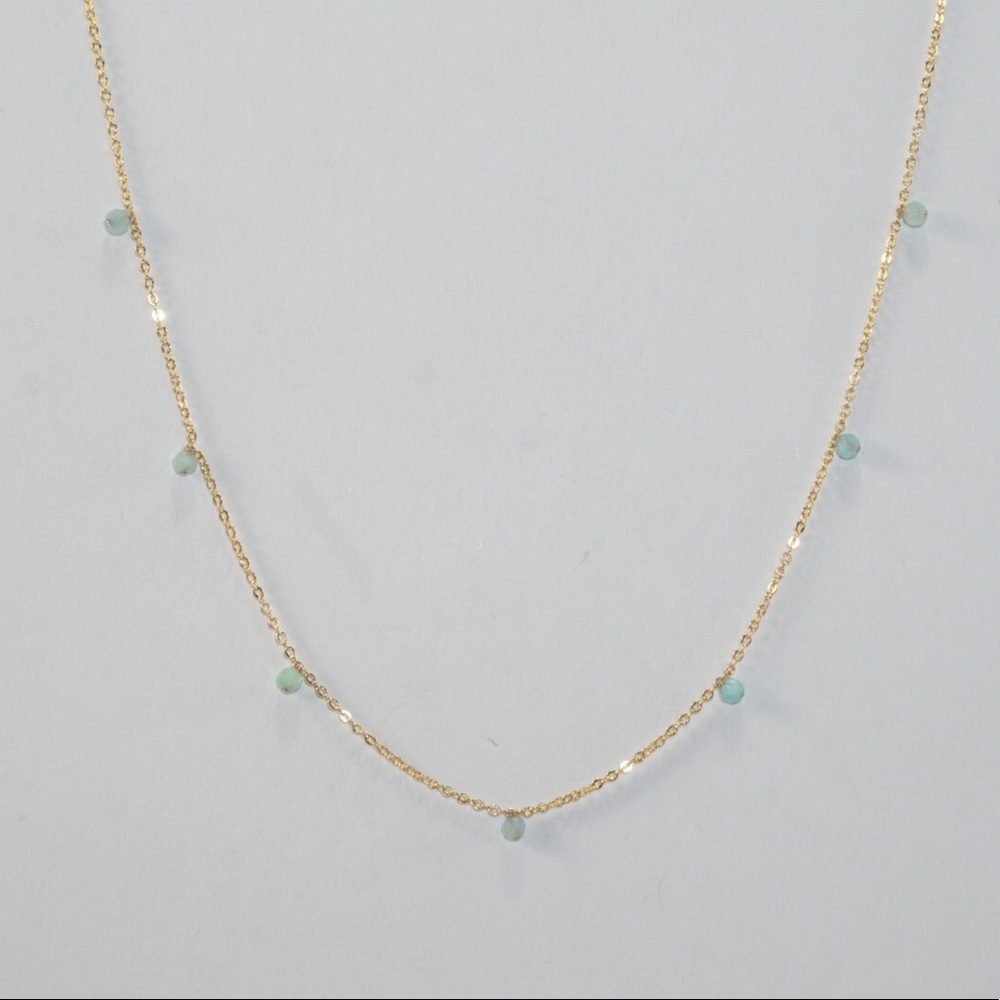 Seven Point Necklace, Seafoam